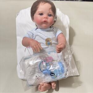 Anano 19 inch 48cm Realistic Reborn Baby Doll Full Silicone Body